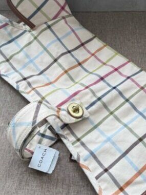 NWT Coach Tattersall Dog Jacket Coat Plaid Size small